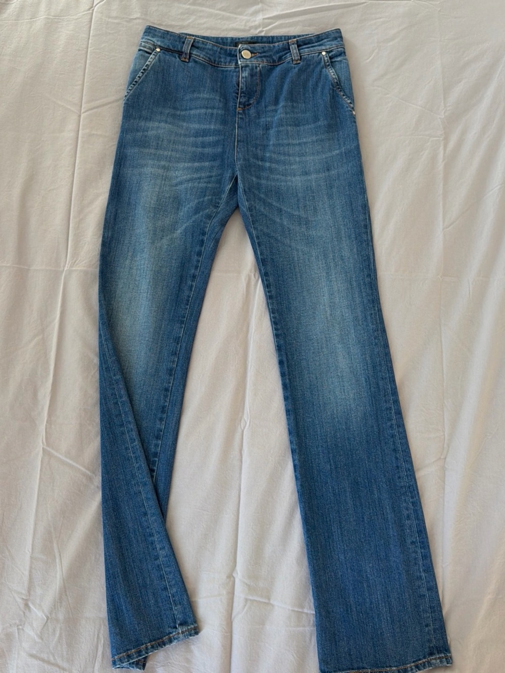 Women’s Blue Straight-Leg Jeans